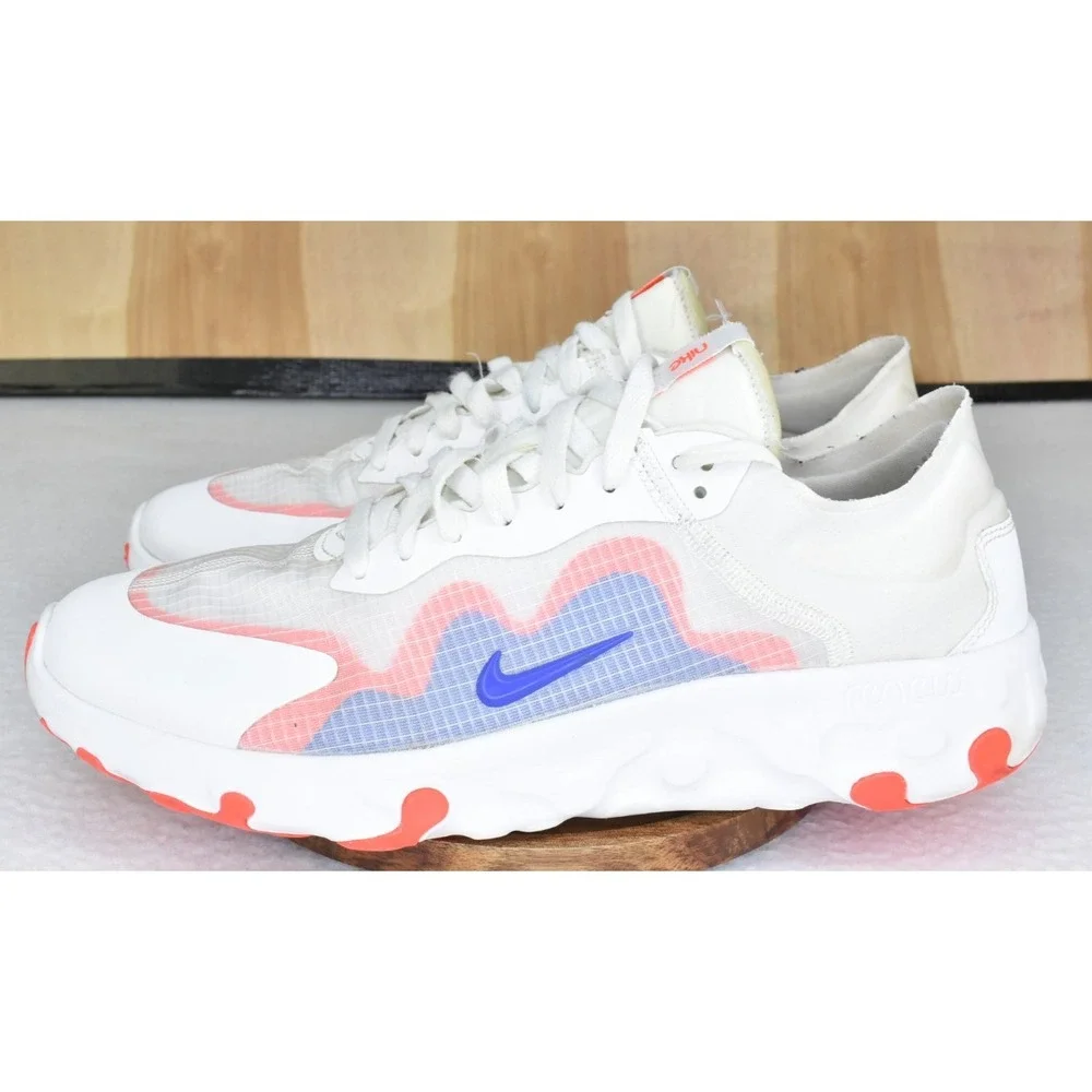 Nike Renew Lucent Men Shoes Size 12 White Royal Crimson Sneakers BQ4235-104